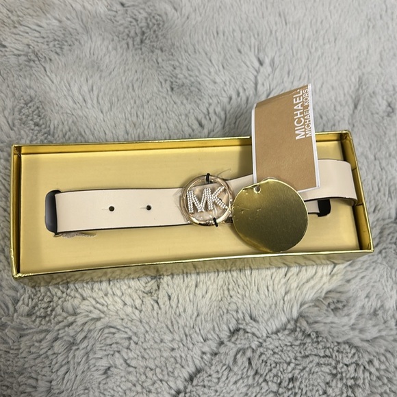 Michael Kors Pave Logo Belt in Box Woman's Size L/XL - Picture 1 of 5